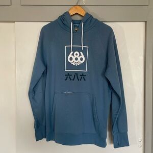 686 Script Knockout Hoody Steel Blue